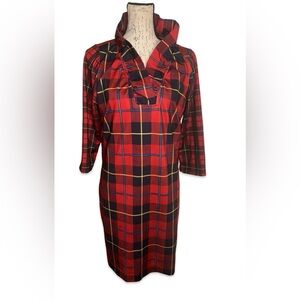 Gretchen Scott Plaid Red and Black Women's Dress